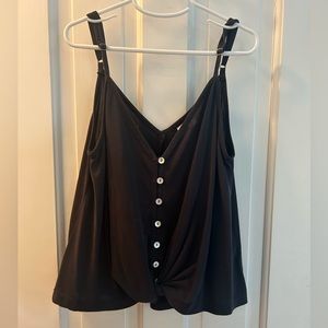 Black button down tank top